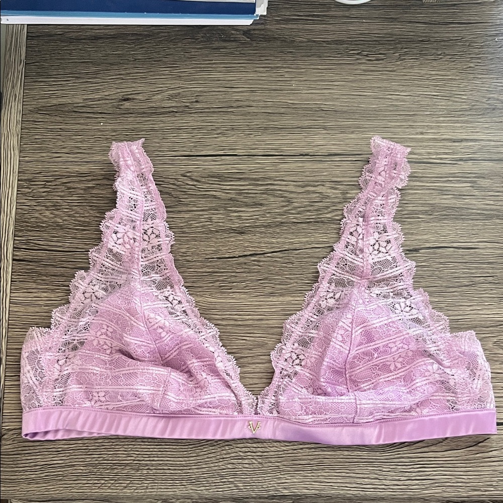 Victoria secret  Lace Bralette in Soft Purple and Coral